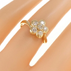 Nhẫn kim cương hoa K18YG 0.30CT 671562