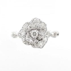 Nhẫn kim cương hoa K18WG 0.54CT 672196