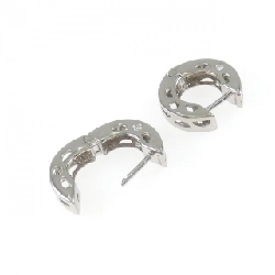 K18WG Bông tai kim cương hình vòng - Hàng hiệu Chính hãng 874234