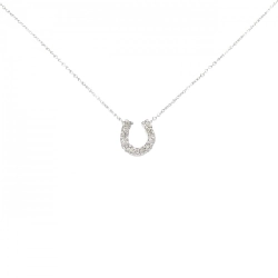 K18WG Mặt dây chuyền hình móng ngựa kim cương 0.13CT - Hàng hiệu Chính hãng