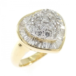 Nhẫn kim cương hình trái tim K18YG/K18WG 1.08CT - Hàng hiệu Chính hãng