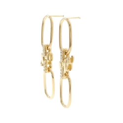 K18YG Bông tai kim cương - Hàng hiệu Chính hãng 876850