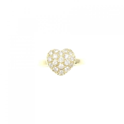 Nhẫn kim cương pavé hình trái tim K18YG 0.30CT - Hàng hiệu chính hãng 852746