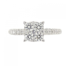 Nhẫn kim cương 18KWG 0.89CT 671579