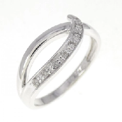 Nhẫn kim cương K18WG 0.06CT