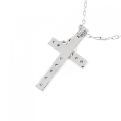 K18WG Đan Chéo × Hoa Kim Cương Dây Chuyền - Hàng hiệu Chính hãng 860177