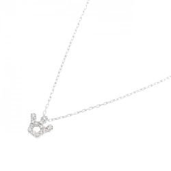 K18WG Vương miện Dây chuyền Kim cương 0.08CT - Hàng hiệu Chính hãng 861380