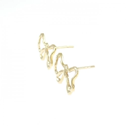 Bông tai ruy băng 750YG - Hàng hiệu Authentic 868087