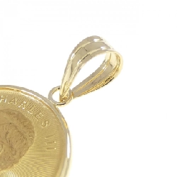 K18YG(枠) Đồng xu Mặt dây chuyền - Hàng hiệu Authentic 862801