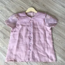 Áo kiểu nữ màu cam hồng nhạt 1008997