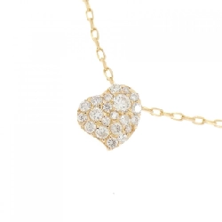 K18YG Dây chuyền kim cương hình trái tim Pavé 0.17CT - Hàng hiệu Chính hãng 862292