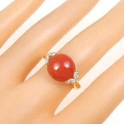 Nhẫn San Hô K18YG - Hàng hiệu Chính hãng 852712