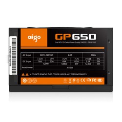 BỘ NGUỒN MÁY TÍNH AIGO MODEL GP650 CÔNG SUẤT 650W, APFC, 80 PLUS BRONZE 75127