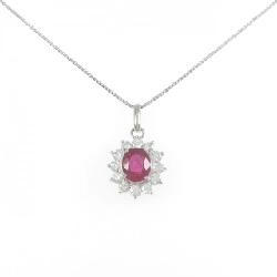 Dây chuyền ruby PT900/PT850 1.30CT - Hàng hiệu Chính hãng