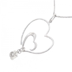 K18WG Dây chuyền kim cương hình trái tim 0.18CT - Hàng hiệu Chính hãng 867893