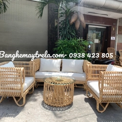 Bàn ghế sofa mây tổ yến hiện đại 472010