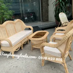 Bàn ghế sofa mây lưới mắt cáo 559688