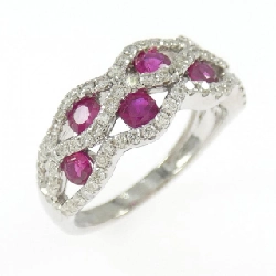 Nhẫn Ruby K18WG 0.80CT - Hàng hiệu Chính hãng