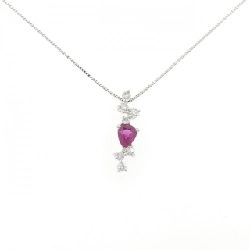 Dây chuyền ruby PT900/PT850 0.58CT - Hàng hiệu Authentic