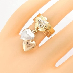 Nhẫn hoa trái tim ba màu 750 671232