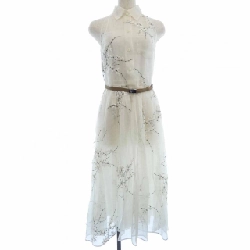 Đầm midi lụa thêu hoa PRADA FLORAL EMBROIDERED SILK MIDI DRESS P3L88R SOOO 14KF - Hàng hiệu Authentic