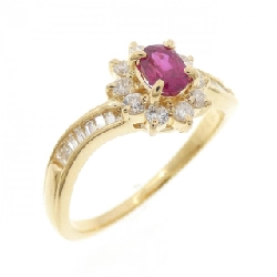 Nhẫn Ruby K18YG 0.35CT - Hàng hiệu Chính hãng