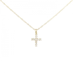 K18YG Dây chuyền kim cương chéo 0.10CT - Hàng hiệu chính hãng