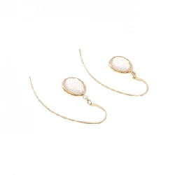 K18YG Bông tai đá hồng ngọc - Hàng hiệu Authentic 866730