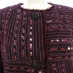 【Mã giảm giá】【Cổ điển】Áo khoác không cổ CHANEL 641700