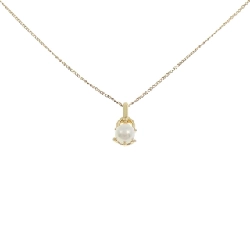 K18YG Ngọc trai Akoya Dây chuyền 5.2mm - Hàng hiệu Chính hãng