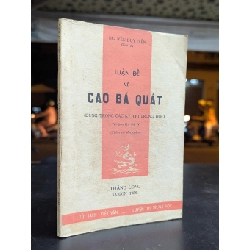 Luận đề về Cao Bá Quát - Nguyễn Duy Diễn