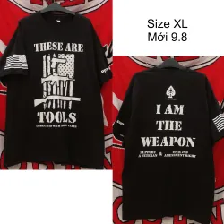 Áo phông mỹ đen size XL (75kg-dưới 100kg) 994189