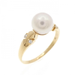 Nhẫn ngọc trai Akoya K18YG 6.8mm - Hàng hiệu Authentic