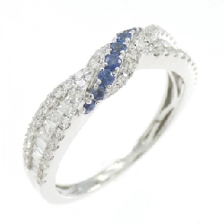 Nhẫn Sapphire K18WG 0.10CT