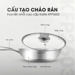 🍳 Chảo Rán Inox Liền Khối Cao Cấp KALITE KFP2603 – Bắt Từ 98%, Size 26cm Chuẩn Gia Đình 782566