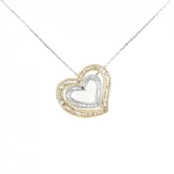 K18YG/K18WG Dây chuyền hình trái tim kim cương 0.43CT - Hàng hiệu Chính hãng