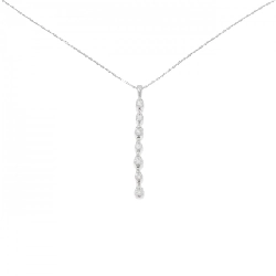 K18WG Dây chuyền kim cương 0.50CT - Hàng hiệu Chính hãng