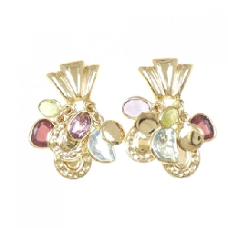 Bông tai đá màu 750YG - Hàng hiệu Authentic