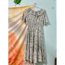 Pass đầm hoa bèo cổ đính hạt ngọc size M/L vừa 187031