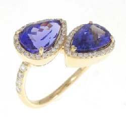 【Sản phẩm mới】Nhẫn Tanzanite K18YG 4.24CT
