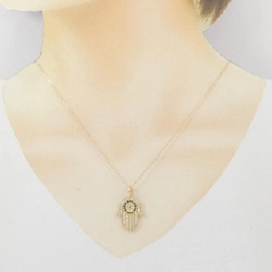 K18YG Sapphire Necklace 0.16CT - Hàng hiệu Authentic 859469