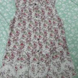 Áo sơ mi hoa không tay 1001606