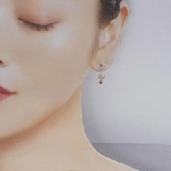 K10YG Bướm Garnet Bông Tai - Hàng hiệu Chính hãng 868093