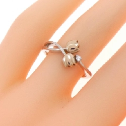 Nhẫn kim cương hoa PT900/K18PG 0.01CT - Hàng hiệu Authentic 671912