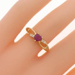 Nhẫn Ruby hình trái tim K18YG - Hàng hiệu Chính hãng 854506