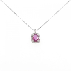 Dây chuyền ruby PT900/PT850 0.60CT - Hàng hiệu Authentic