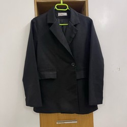 Áo blazer đen 2 lớp chất vừa phải đen thui size M 154261