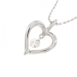 K18WG/750WG Dây chuyền kim cương hình trái tim 0.10CT - Hàng hiệu Chính hãng 859080