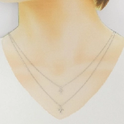 K18WG Dây chuyền kim cương chéo 0.15CT - Hàng hiệu Chính hãng 858544