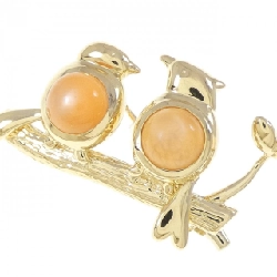 K18YG Chim Mặt Trăng Đá Mặt Trăng Brooch - Hàng hiệu Chính hãng 872167